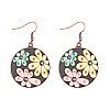 Bohemian Alloy Enamel & Wood Pendant Necklaces & Dangle Earrings Sets FS-WGC69E7-01-5