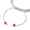 Porcelain Tortoise Braided Bead Bracelets BJEW-JB10058-04-4