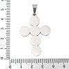 Tarnish Resistant 304 Stainless Steel Saint Benedict Medal Cross Pendants STAS-F012-12-3