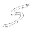 Non-Tarnish 304 Stainless Steel Cable Chains/Satellite Chains Necklaces NJEW-L159-07A-P-A-2