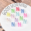 UV Plating Transparent Acrylic European Beads X-OACR-M027-02N-1