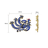 Chinese Style Alloy Enamel Chandelier Components Links X-ENAM-E329-05C-G-5