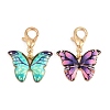 30Pcs 6 Colors Alloy Enamel Pendant Decorations HJEW-YW00117-4