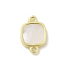 Brass Pave Shell Connector Charms KK-M300-10G-04-1