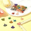 40Pcs 10 Styles Alloy Enamel Pendants ENAM-FS0002-66-10