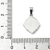 304 Stainless Steel Pave Natural Shell Flower Pendants STAS-C103-12P-3