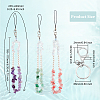 Mixed Stone and Acrylic Imitation Pearl Beads Mobile Straps HJEW-PH01491-2