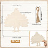 Thanksgiving Day Theme Unfinished Wood Pendant Decorations HJEW-WH20003-47A-2