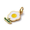 316 Surgical Stainless Steel Enamel Pendants STAS-K258-40E-G-2