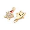 Brass Micro Pave Cubic Zirconia Pendants KK-D420-01G-05-2
