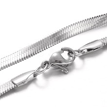 304 Stainless Steel Snake Chain Necklaces NJEW-F195-01B-P