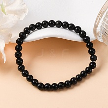 Natural Rainbow Obsidian Stretch Bracelets BJEW-F315-6mm