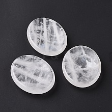 Oval Natural Quartz Crystal Thumb Worry Stone for Anxiety Therapy G-P486-03C