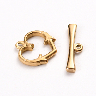 Ion Plating(IP) 304 Stainless Steel Toggle Clasps STAS-D142-06A-G-1