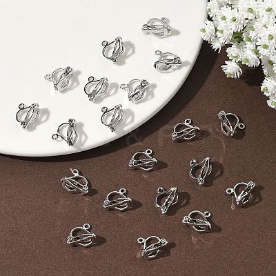 SHEGRACE Brass Clip-on Earring Findings XGR0141P-138P-1