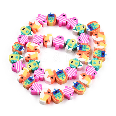 Handmade Polymer Clay Beads Strands CLAY-N008-081-1