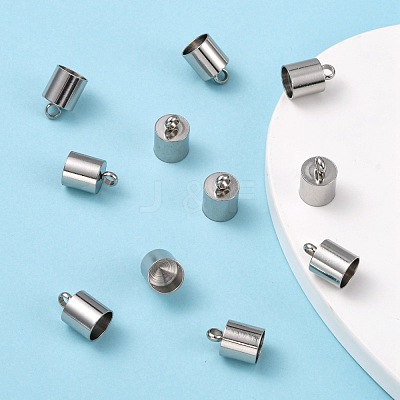 Tarnish Resistant Smooth Surface 201 Stainless Steel Cord Ends STAS-R063-96-1
