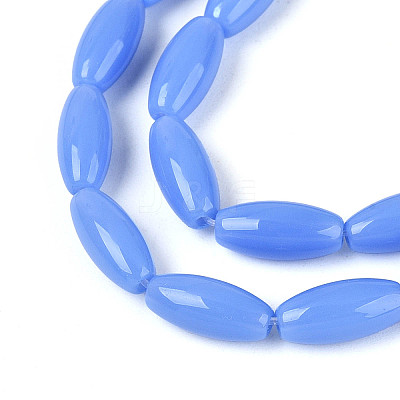 Opaque Glass Beads Strands GLAA-T028-15P-03-1