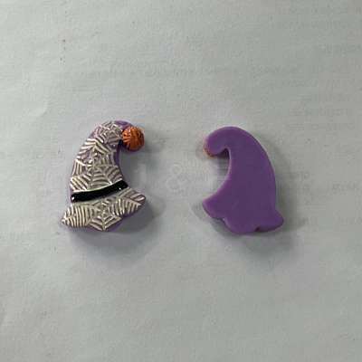 Halloween Theme Opaque Resin Cabochons RESI-D0003-12A-1