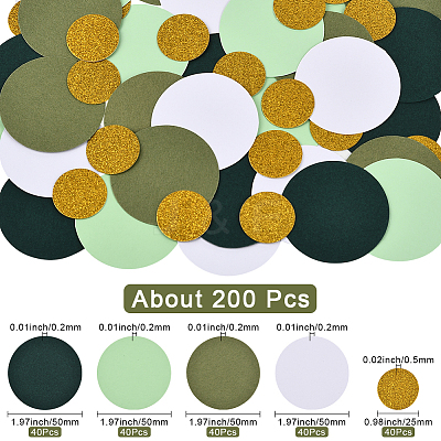 200Pcs Round Paper Table Scatter Confetti DIY-SC0032-57B-1