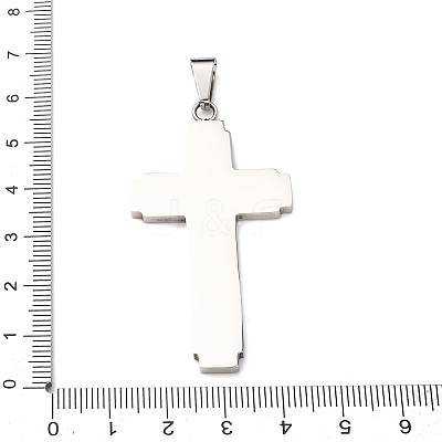 201 Stainless Steel Big Pendants STAS-C149-01P-1