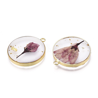 Transparent Clear Epoxy Resin Pendants RESI-L036-12G-03-1