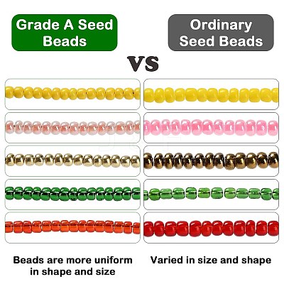 11/0 FGB Grade A Round Glass Seed Beads SEED-N001-C-0570-1