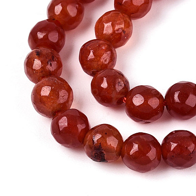 Dyed Natural White Jade Beads Strands G-T139-6mm-60-11-1