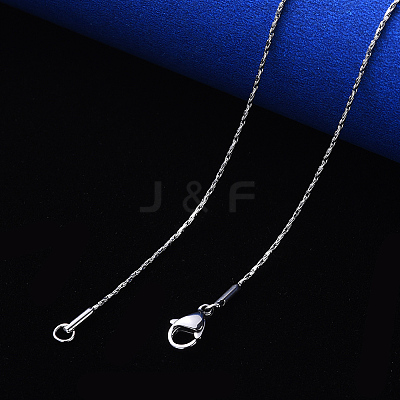 Non-Tarnish 304 Stainless Steel Boston Link Chain Necklace NJEW-S420-006D-P-1