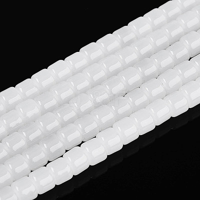 Imitation Jade Glass Beads Strands GLAA-N065-4x4mm-B01-1
