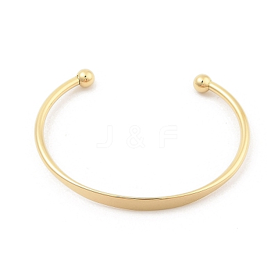 Ion Plating(IP) 304 Stainless Steel Cuff Bangles for Women BJEW-K252-06G-1