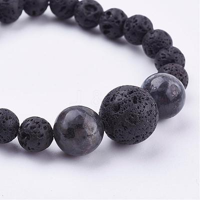 Natural Gemstone Beaded Necklaces & Stretch Bracelets Jewelry Sets SJEW-JS00918-1
