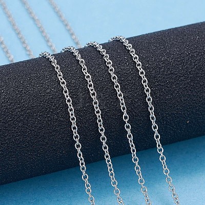 Tarnish Resistant 304 Stainless Steel Cable Chains CHS-F006-02A-P-1