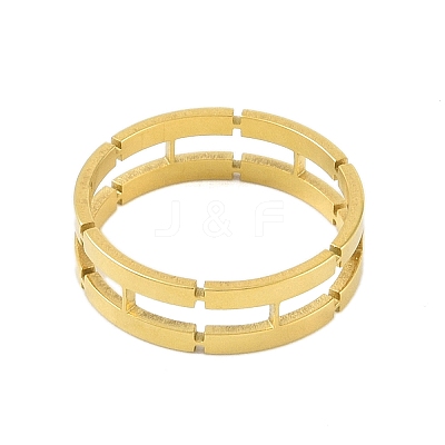 304 Stainless Steel Chain Shape Finger Ring LS-RJEW-C084-01A-G-1