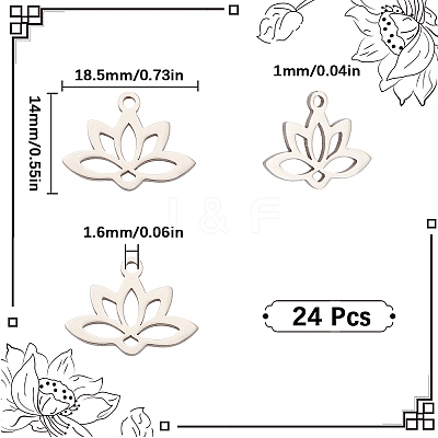 201 Stainless Steel Pendants STAS-SC0005-72P-1