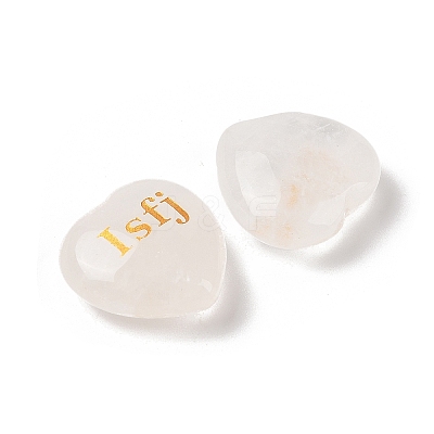Natural Quartz Crystal Heart Engraving MBTI Figurines Statues for Home Office Desk Decorations G-K353-05G-1