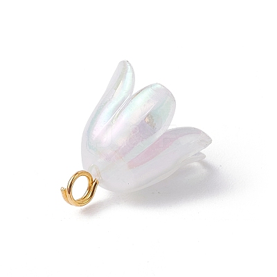 Acrylic Flower Charms PALLOY-JF02544-1