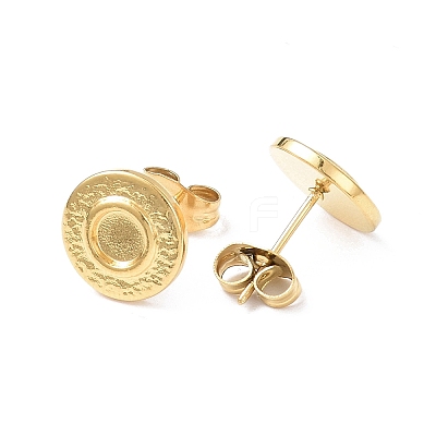 Ion Plating(IP) 304 Stainless Steel Stud Earring Finding X-EJEW-I285-28G-1