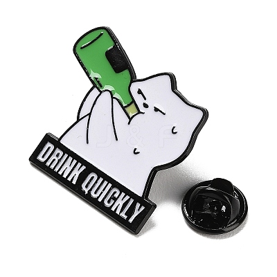 Drunk Cat Enamel Pins JEWB-I060-02EB-03-1