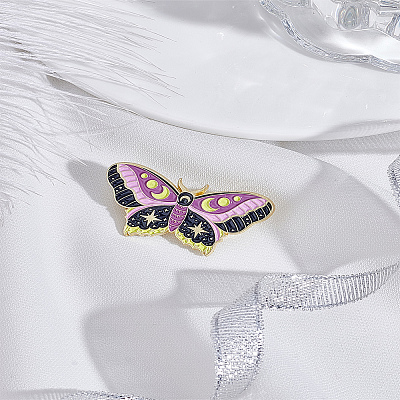 1Pc Butterfly Enamel Pins JEWB-LP0004-31A-1