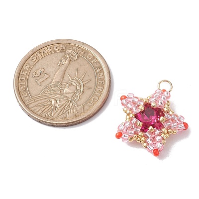 3Pcs 3 Color TOHO Seed Beads Pendants PALLOY-MZ00177-1
