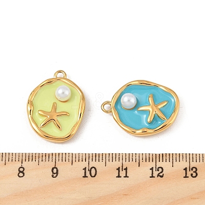ABS Plastic Imitation Pearl Pendants STAS-P396-25G-M-1
