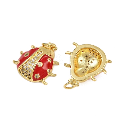 Brass Micro Pave Cubic Zirconia Pendants KK-L241-05G-1