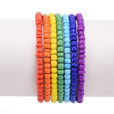 Stretch Iridescence Bracelets BJEW-JB06292-1