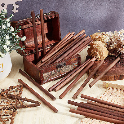 Waxed Round Wooden Sticks WOOD-OC0004-01A-1