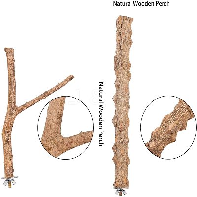 Wood Perch Bird Platform AJEW-GA0001-30-1