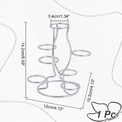 7-Slot Iron Easter Egg Display Stands ODIS-WH0058-21A-P-1