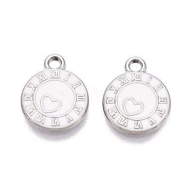 Rack Plating Alloy Enamel Pendants ENAM-N070-01A-01P-03-1