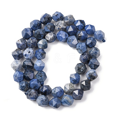 Natural Dumortierite Quartz Beads Strands G-F523-17-8mm-01-1
