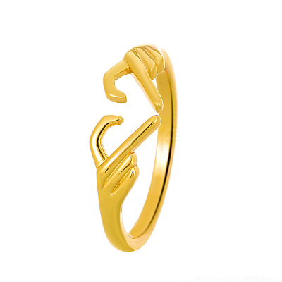 Brass Open Cuff Rings for Women WH-WGE5C7D-01-1